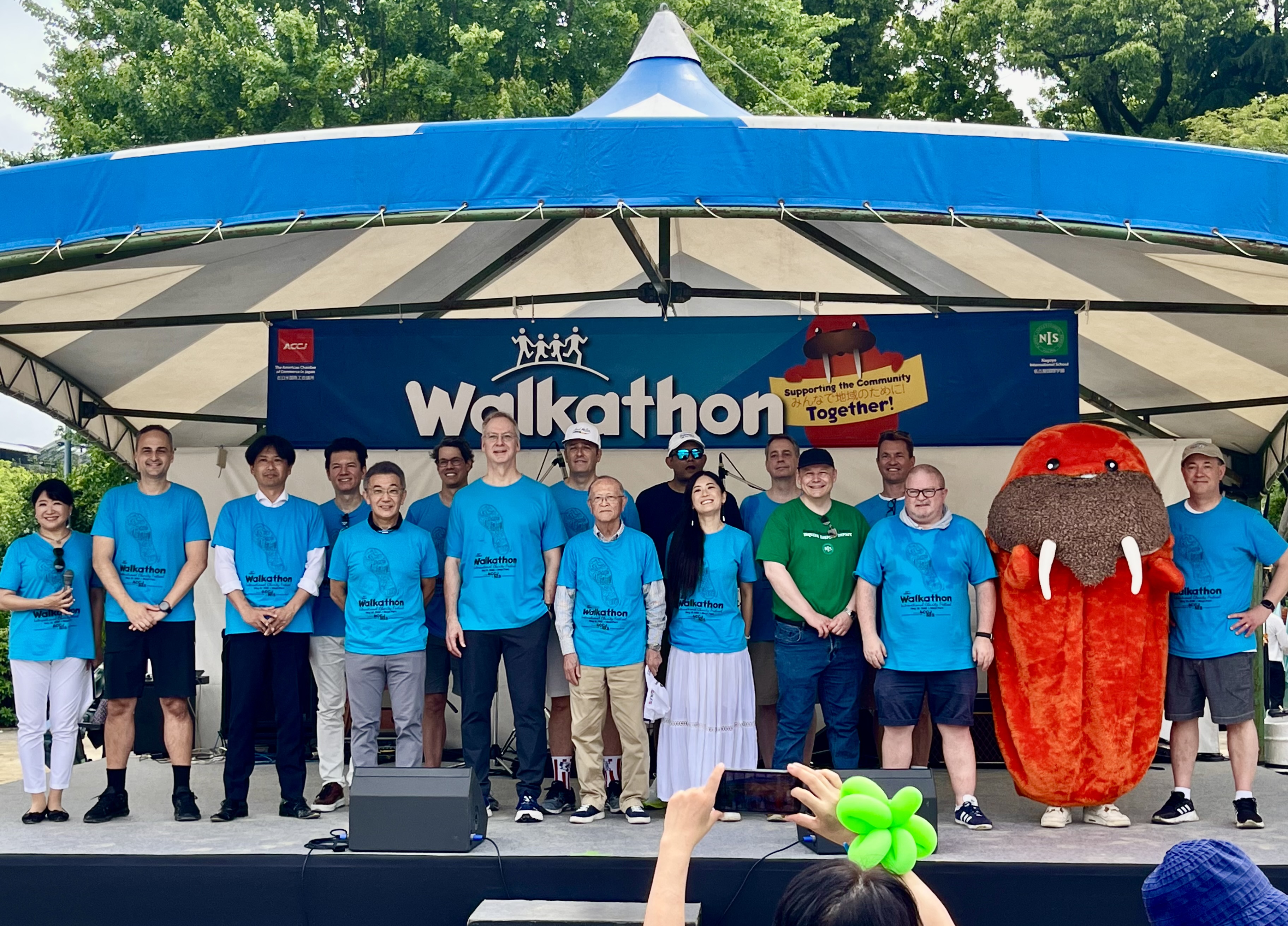 Participating in a charity festival