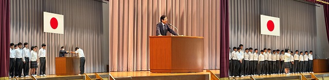 「1学期終業式･表彰式｣｢壮行会」実施